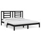 vidaXL Massivholzbett Schwarz 180x200 cm vidaXL Massivholzbett Schwarz 180x200 cm