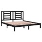 vidaXL Massivholzbett Schwarz 180x200 cm vidaXL Massivholzbett Schwarz 180x200 cm