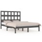 vidaXL Massivholzbett Grau Kiefer 140x190 cm vidaXL Massivholzbett Grau Kiefer 140x190 cm