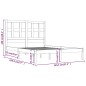 vidaXL Massivholzbett Grau Kiefer 140x190 cm vidaXL Massivholzbett Grau Kiefer 140x190 cm