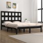 vidaXL Massivholzbett Schwarz Kiefer 140x200 cm vidaXL Massivholzbett Schwarz Kiefer 140x200 cm