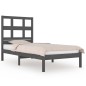 vidaXL Massivholzbett Grau Kiefer 90x190 cm vidaXL Massivholzbett Grau Kiefer 90x190 cm