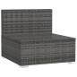 vidaXL 3-Sitzer-Sofa mit Kissen Grau Poly Rattan vidaXL 3-Sitzer-Sofa mit Kissen Grau Poly Rattan