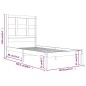 vidaXL Massivholzbett Grau Kiefer 100x200 cm vidaXL Massivholzbett Grau Kiefer 100x200 cm