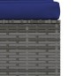 vidaXL 3-Sitzer-Sofa mit Kissen Grau Poly Rattan vidaXL 3-Sitzer-Sofa mit Kissen Grau Poly Rattan