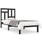 vidaXL Massivholzbett Schwarz 75x190 cm vidaXL Massivholzbett Schwarz 75x190 cm