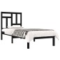 vidaXL Massivholzbett Schwarz 75x190 cm vidaXL Massivholzbett Schwarz 75x190 cm