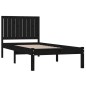 vidaXL Massivholzbett Schwarz Kiefer 90x190 cm vidaXL Massivholzbett Schwarz Kiefer 90x190 cm