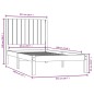 vidaXL Massivholzbett Schwarz Kiefer 90x190 cm vidaXL Massivholzbett Schwarz Kiefer 90x190 cm