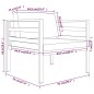 Einzelsofas 2 Stk. mit Kissen Aluminium Anthrazit Einzelsofas 2 Stk. mit Kissen Aluminium Anthrazit