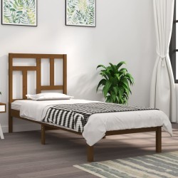 vidaXL Massivholzbett Honigbraun 75x190 cm