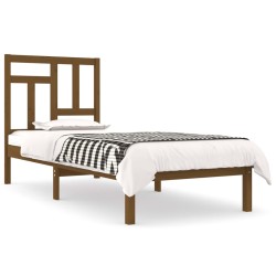 vidaXL Massivholzbett Honigbraun 75x190 cm