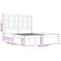 vidaXL Massivholzbett Honigbraun 120x190 cm vidaXL Massivholzbett Honigbraun 120x190 cm