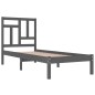 vidaXL Massivholzbett Grau Kiefer 90x190 cm vidaXL Massivholzbett Grau Kiefer 90x190 cm