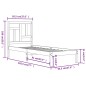 vidaXL Massivholzbett Grau Kiefer 90x190 cm vidaXL Massivholzbett Grau Kiefer 90x190 cm