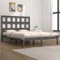 vidaXL Massivholzbett Grau Kiefer 150x200 cm vidaXL Massivholzbett Grau Kiefer 150x200 cm