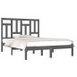 vidaXL Massivholzbett Grau Kiefer 140x190 cm vidaXL Massivholzbett Grau Kiefer 140x190 cm