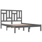 vidaXL Massivholzbett Grau Kiefer 140x190 cm vidaXL Massivholzbett Grau Kiefer 140x190 cm