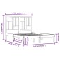 vidaXL Massivholzbett Grau Kiefer 140x190 cm vidaXL Massivholzbett Grau Kiefer 140x190 cm