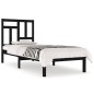 vidaXL Massivholzbett Schwarz Kiefer 90x190 cm vidaXL Massivholzbett Schwarz Kiefer 90x190 cm