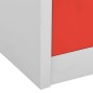 vidaXL Schließfachschränke 2 Stk. Hellgrau und Rot 90x45x92,5cm Stahl vidaXL Schließfachschränke 2 Stk. Hellgrau und Rot 90x45x92,5cm Stahl