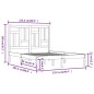 vidaXL Massivholzbett Schwarz Kiefer 120x200 cm vidaXL Massivholzbett Schwarz Kiefer 120x200 cm