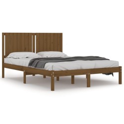 vidaXL Massivholzbett Honigbraun 150x200 cm