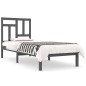 vidaXL Massivholzbett Grau Kiefer 100x200 cm vidaXL Massivholzbett Grau Kiefer 100x200 cm