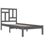 vidaXL Massivholzbett Grau Kiefer 100x200 cm vidaXL Massivholzbett Grau Kiefer 100x200 cm