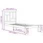 vidaXL Massivholzbett Grau Kiefer 100x200 cm vidaXL Massivholzbett Grau Kiefer 100x200 cm