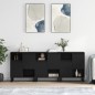 Sideboards 3 Stk. Schwarz Holzwerkstoff Sideboards 3 Stk. Schwarz Holzwerkstoff