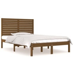 vidaXL Massivholzbett Honigbraun 120x190 cm