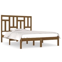 vidaXL Massivholzbett Honigbraun Kiefer 140x190 cm
