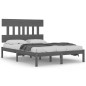vidaXL Massivholzbett Grau 135x190 cm vidaXL Massivholzbett Grau 135x190 cm