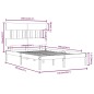 vidaXL Massivholzbett Grau 135x190 cm vidaXL Massivholzbett Grau 135x190 cm