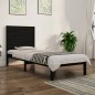 vidaXL Massivholzbett Schwarz 75x190 cm vidaXL Massivholzbett Schwarz 75x190 cm