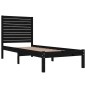 vidaXL Massivholzbett Schwarz 75x190 cm vidaXL Massivholzbett Schwarz 75x190 cm