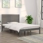 vidaXL Massivholzbett Grau 140x190 cm vidaXL Massivholzbett Grau 140x190 cm