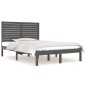 vidaXL Massivholzbett Grau 140x190 cm vidaXL Massivholzbett Grau 140x190 cm