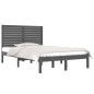 vidaXL Massivholzbett Grau 140x190 cm vidaXL Massivholzbett Grau 140x190 cm