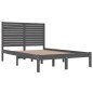 vidaXL Massivholzbett Grau 140x190 cm vidaXL Massivholzbett Grau 140x190 cm