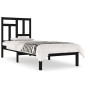vidaXL Massivholzbett Schwarz Kiefer 90x200 cm vidaXL Massivholzbett Schwarz Kiefer 90x200 cm