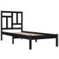 vidaXL Massivholzbett Schwarz Kiefer 90x200 cm vidaXL Massivholzbett Schwarz Kiefer 90x200 cm