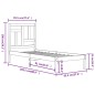 vidaXL Massivholzbett Schwarz Kiefer 90x200 cm vidaXL Massivholzbett Schwarz Kiefer 90x200 cm