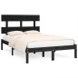vidaXL Massivholzbett Schwarz 135x190 cm vidaXL Massivholzbett Schwarz 135x190 cm