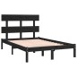 vidaXL Massivholzbett Schwarz 135x190 cm vidaXL Massivholzbett Schwarz 135x190 cm