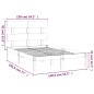vidaXL Massivholzbett Schwarz 135x190 cm vidaXL Massivholzbett Schwarz 135x190 cm