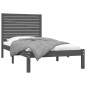 vidaXL Massivholzbett Grau 90x200 cm vidaXL Massivholzbett Grau 90x200 cm