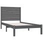 vidaXL Massivholzbett Grau 90x200 cm vidaXL Massivholzbett Grau 90x200 cm