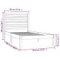vidaXL Massivholzbett Grau 90x200 cm vidaXL Massivholzbett Grau 90x200 cm